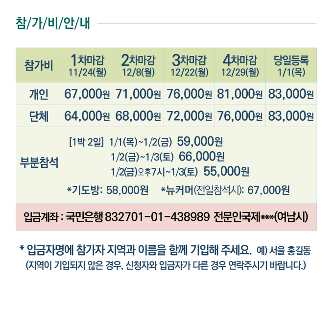 가격표